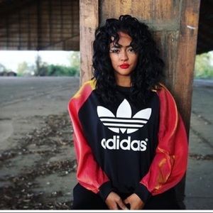 ADIDAS x RITA ORA Rare space shifter irredentist holographic crewneck pullover